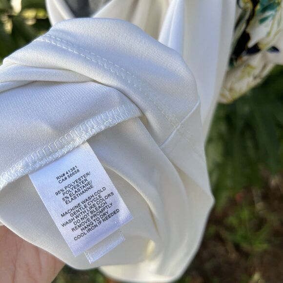 Lauren Ralph Lauren Size Sheath Dress Floral Ruched Stretch Black Sleeveless 2 - Picture 9 of 11